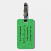 Personalisierter Golf-Cartoongolfspieler Gepäckanhänger (Rückseite vertikal)