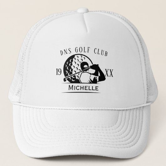 Personalisierter Golf Club Name Classic Trucker Ha Truckerkappe (Vorderseite)