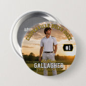 Personalisierter Golf-Foto-Button Button (Vorne & Hinten)
