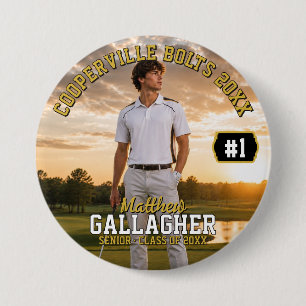 Personalisierter Golf-Foto-Button Button