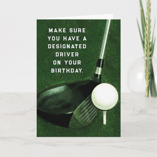 Personalisierter Golf Geburtstag Karte (Vorderseite)
