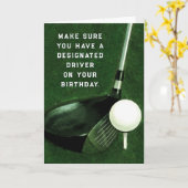 Personalisierter Golf Geburtstag Karte (Gelbe Blume)