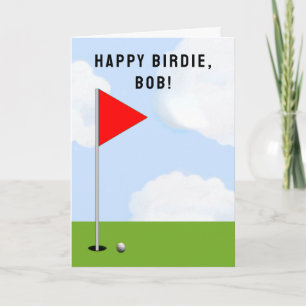 Personalisierter Golf Geburtstag Karte