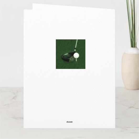 Personalisierter Golf Geburtstag Karte (Rückseite)
