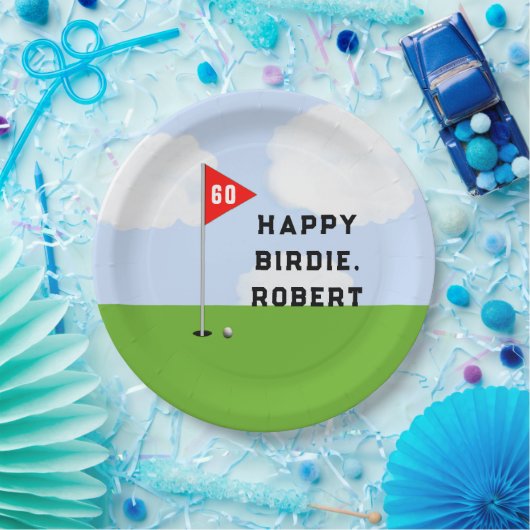 Personalisierter Golf Geburtstag Pappteller (Party)