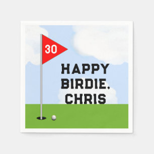 Personalisierter Golf-Geburtstag Serviette