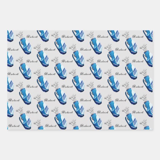 Personalisierter Golf Geschenkpapier Set (Vorderseite 3)