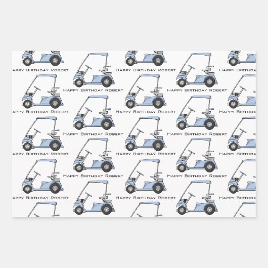 Personalisierter Golf Geschenkpapier Set (Vorderseite)