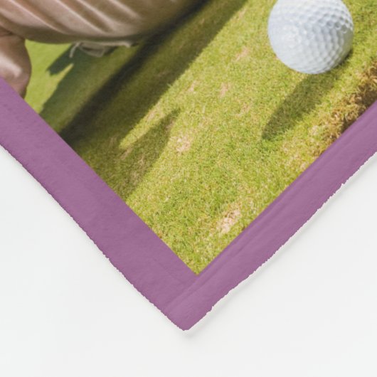 Personalisierter Golf Großmutter-Vater Mama Foto Fleecedecke (Ecke)