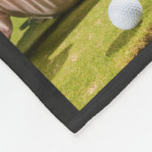 Personalisierter Golf Großmutter-Vater Mama Foto Fleecedecke (Ecke)