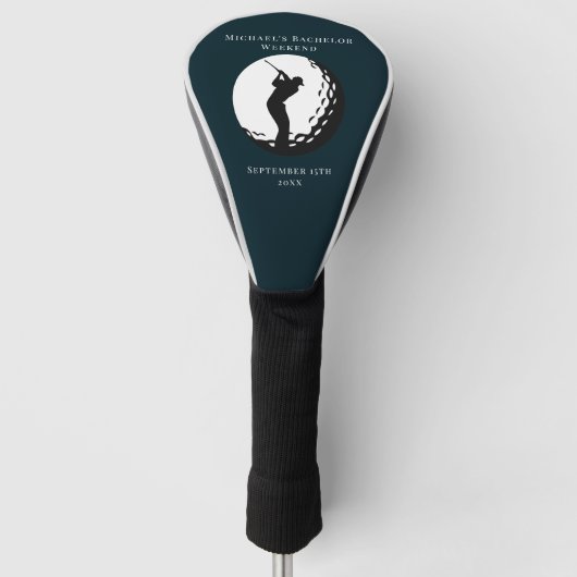 Personalisierter Golf Head Cover | Bachelor Golf P Headcover (Vorderseite)