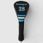 Personalisierter Golf Head Cover in Blue Headcover (Vorderseite)