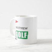 Personalisierter Golf-Kaffeebecher Kaffeetasse (Vorderseite Links)
