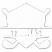 Personalisierter Golf-Liebhaber Aufkleber (Vorderseite)