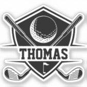 Personalisierter Golf-Liebhaber Aufkleber (Vorderseite)