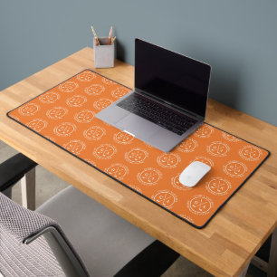 Personalisierter Golf Monogram Orange Individuelle Schreibtischunterlage