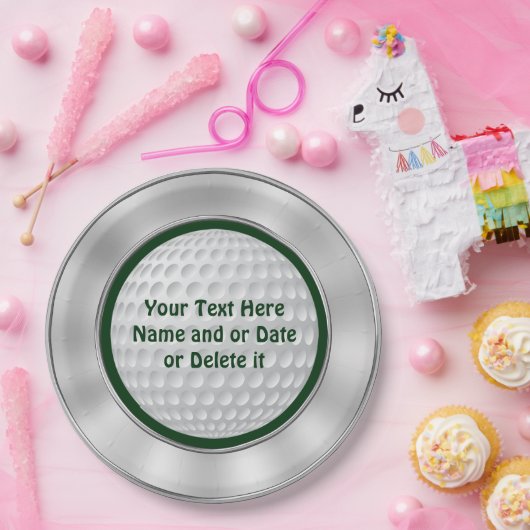 Personalisierter Golf-Papier-Teller mit dem Pappteller (Party)