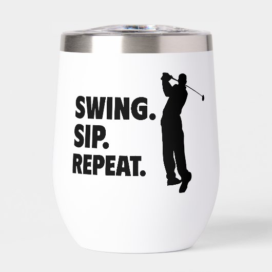 Personalisierter Golf Swing Sip Wiederholung (Vorderseite)