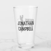 Personalisierter Golf Swing Sip Wiederholung Glas (Rückseite)