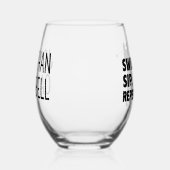 Personalisierter Golf Swing Sip Wiederholung Weinglas Ohne Stiel (Rechts)