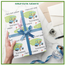 Personalisierter Golf Theme Golf Club Geschenkpapier