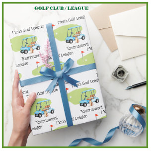 Personalisierter Golf Theme Golf Club Geschenkpapier