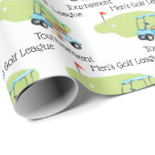 Personalisierter Golf Theme Golf Club Geschenkpapier (Rolleneckpunkt)