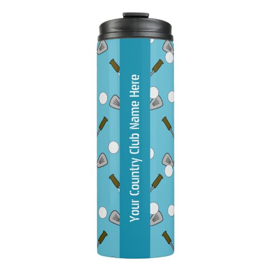 Personalisierter Golf-Themed Thermal Tumbler - Cus Thermosbecher (Vorderseite)