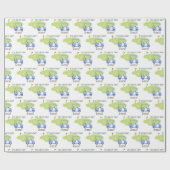 Personalisierter Golf Themed Vatertag Geschenkpapier (Flach)