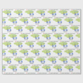 Personalisierter Golf Themenname Geburtstag Geschenkpapier (Flach)