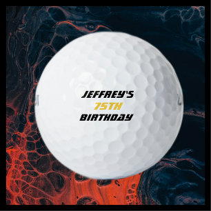 Personalisierter Golfball, 75. Geburtstag Golfball