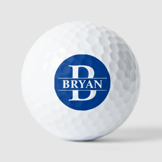 Personalisierter Golfball - Blau (Vorderseite)
