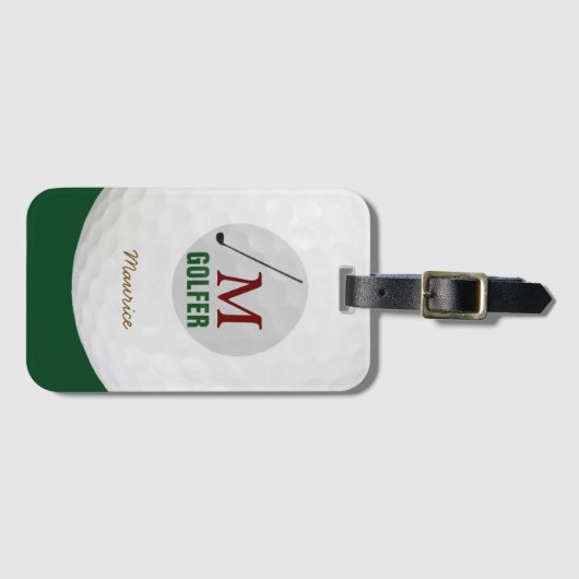 personalisierter Golfball Gepäckanhänger (Vorderseite (Horizontal))