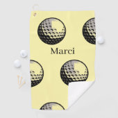 Personalisierter Golfball Golfhandtuch (Insitu)