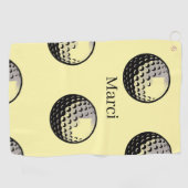 Personalisierter Golfball Golfhandtuch (Horizontal)