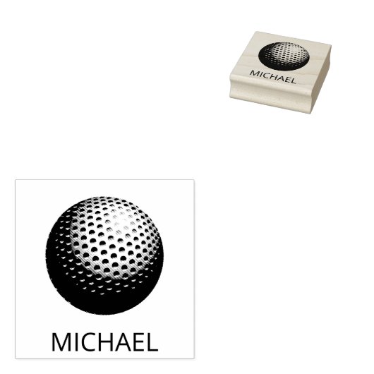 Personalisierter Golfball Gummistempel (Stempel)