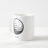 Personalisierter Golfball Kaffeetasse (Vorderseite Links)