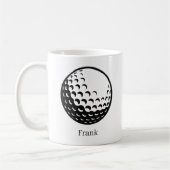 Personalisierter Golfball Kaffeetasse (Links)