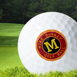 personalisierter Golfball mit modernem Monogramm