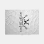 Personalisierter Golfball-Mustername Monogramm Alt Fleecedecke (Vorderseite (Horizontal))