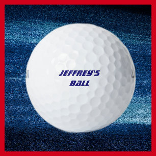 Personalisierter Golfball, Name in Blau Golfball