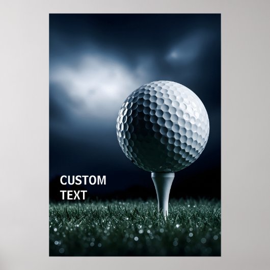 Personalisierter Golfball Poster (Vorne)