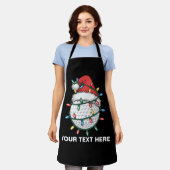 Personalisierter Golfball-Santa-Hut Weihnachtsbele Schürze (Getragen)