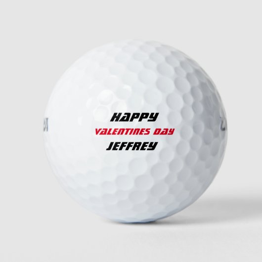 Personalisierter Golfball, Valentinstag Golfball (Vorderseite)