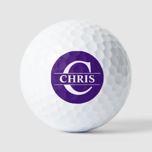 Personalisierter Golfball - Violett (Vorderseite)