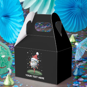 Personalisierter Golfball-Weihnachtsbaum-Santa-Hut Geschenkschachtel