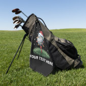 Personalisierter Golfball-Weihnachtsbaum-Santa-Hut Golfhandtuch (Gras)