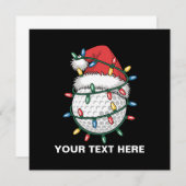 Personalisierter Golfball Weihnachtsmannmütze Weih Einladung (Vorne/Hinten)