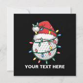 Personalisierter Golfball Weihnachtsmannmütze Weih Einladung (Vorderseite)