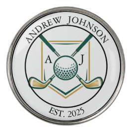 Personalisierter Golfballmarker mit Namen und Init